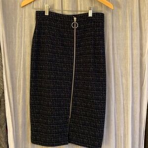 Navy patterned Maeve pencil skirt